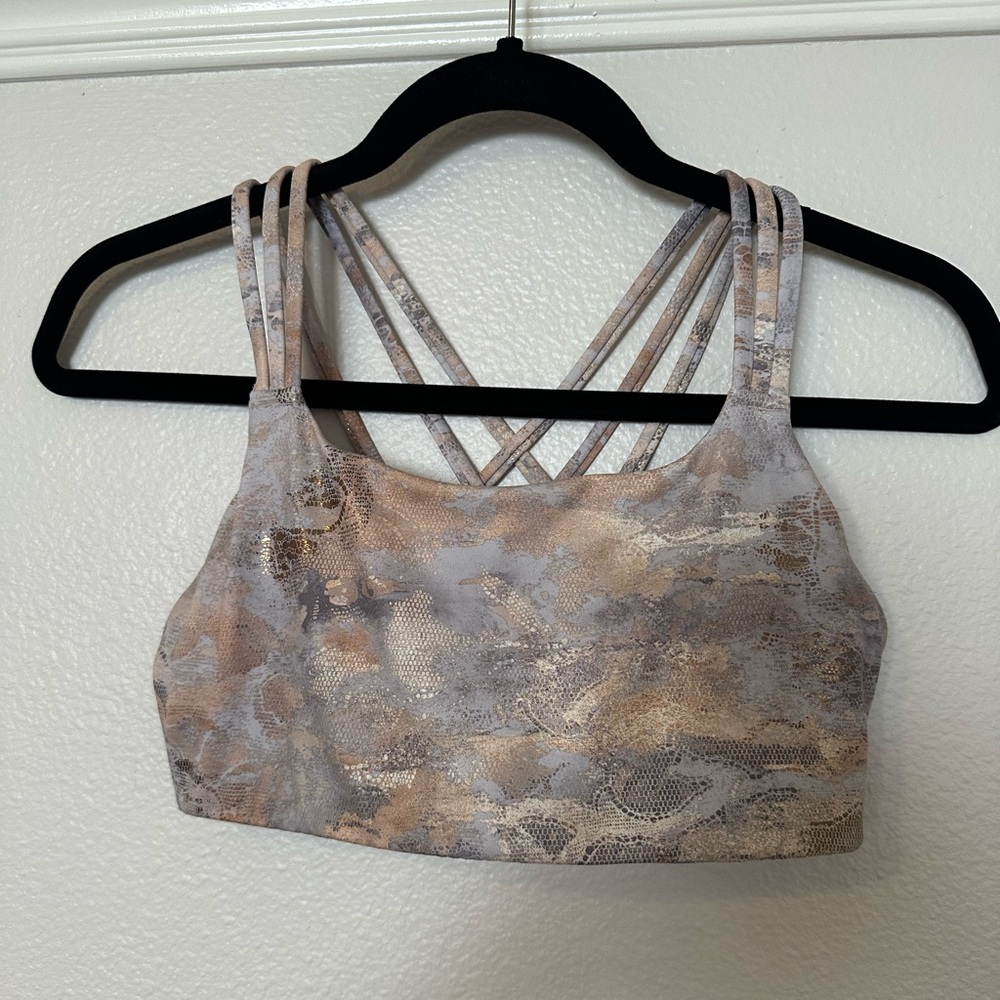 Athleta Multi-Color Strappy Sports Bra
